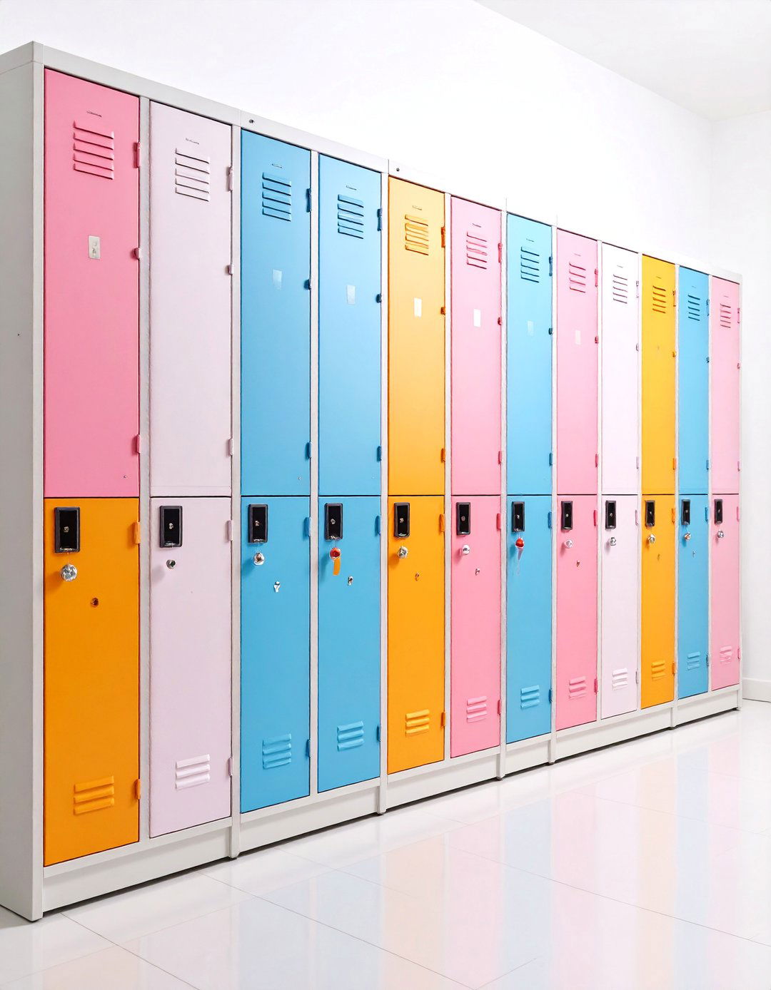 Retro Neon Rainbow Locker Theme - 25 Locker Decor Ideas