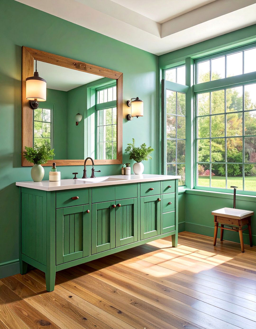 Retro Schoolhouse Maple Bathroom Vanity - 25 Wood Bathroom Vanity Ideas
