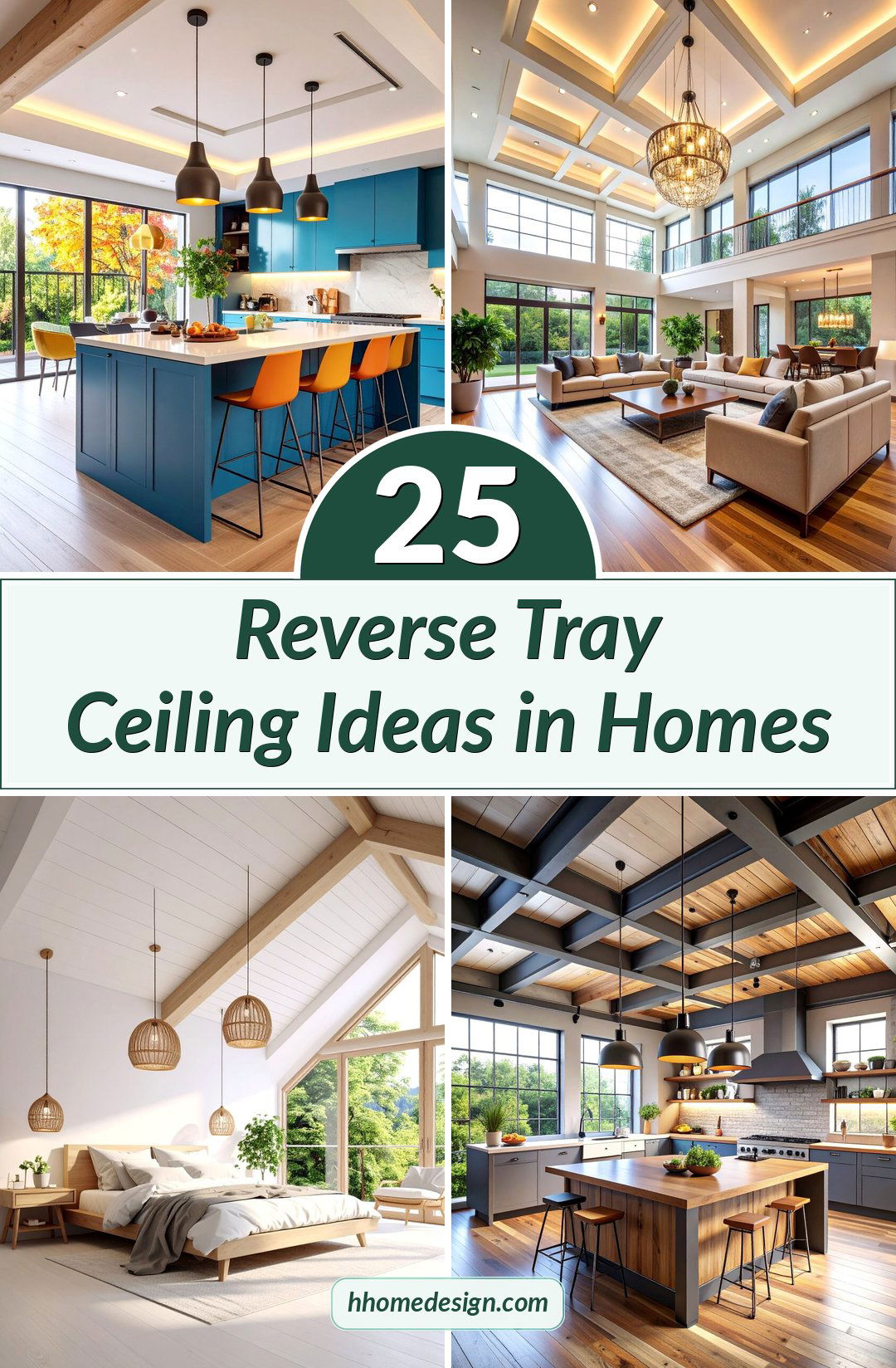25 Reverse Tray Ceiling Ideas in Homes
