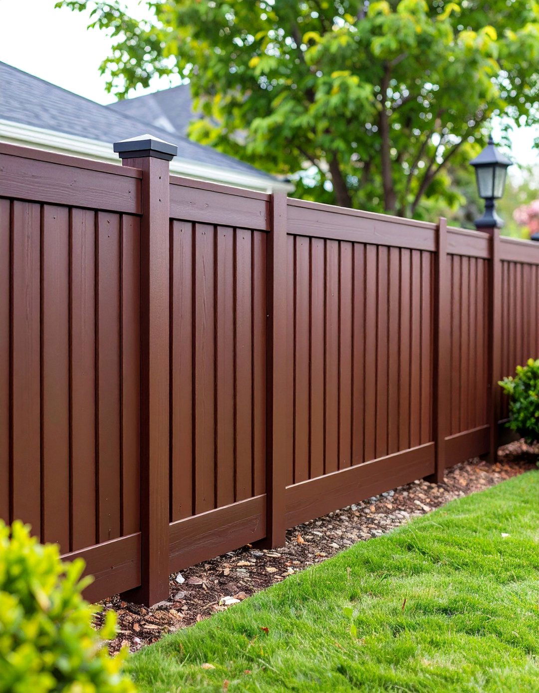 Rich Brown Vinyl Fence for Natural Harmony - 25 Vinyl Fence Colors