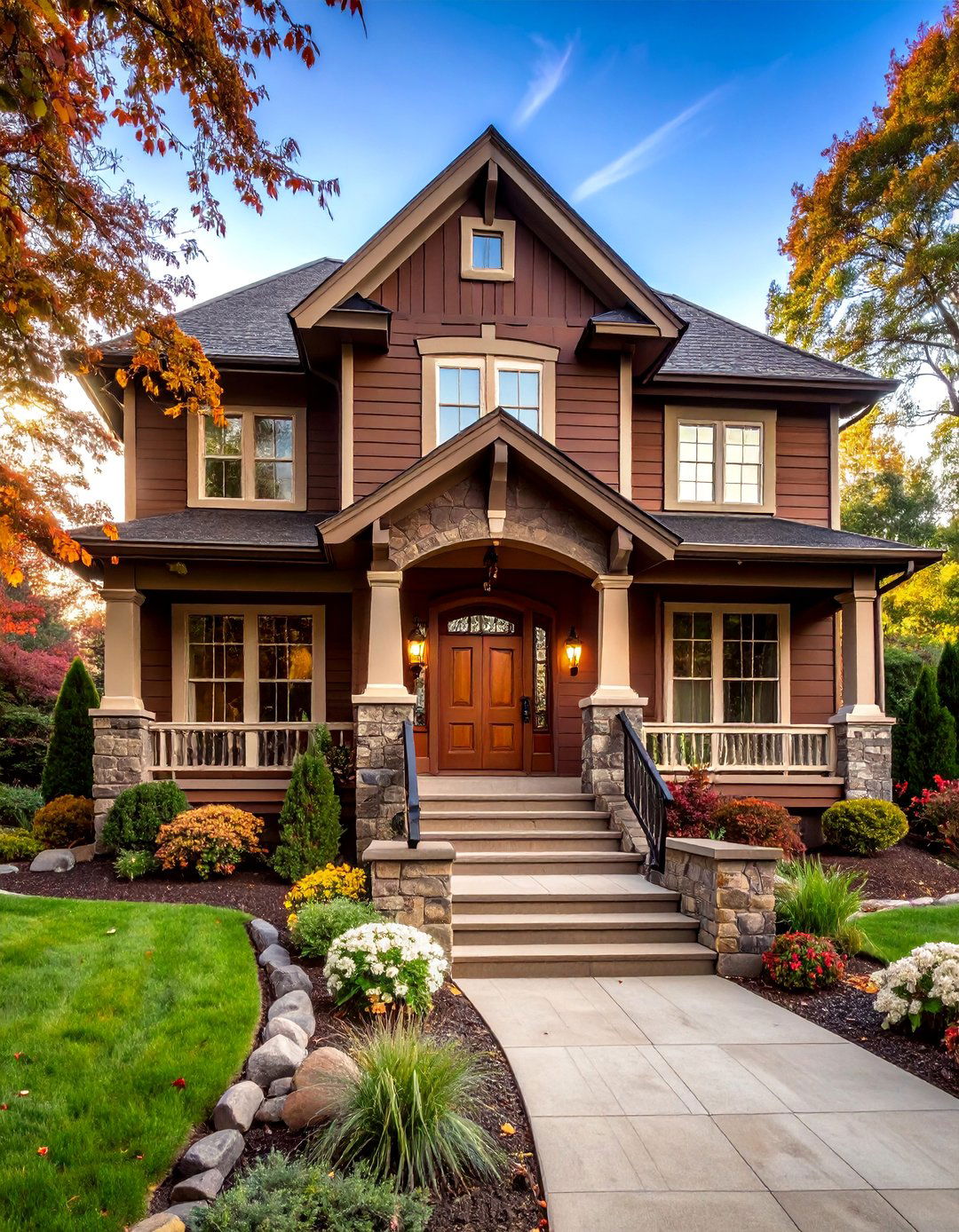Rich Chocolate Brown - 25 Exterior House Colors & Inspiration