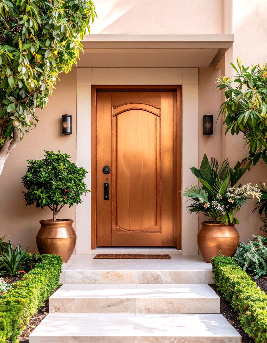Rich Copper Front Door - 25 Mid Century Front Door Colors