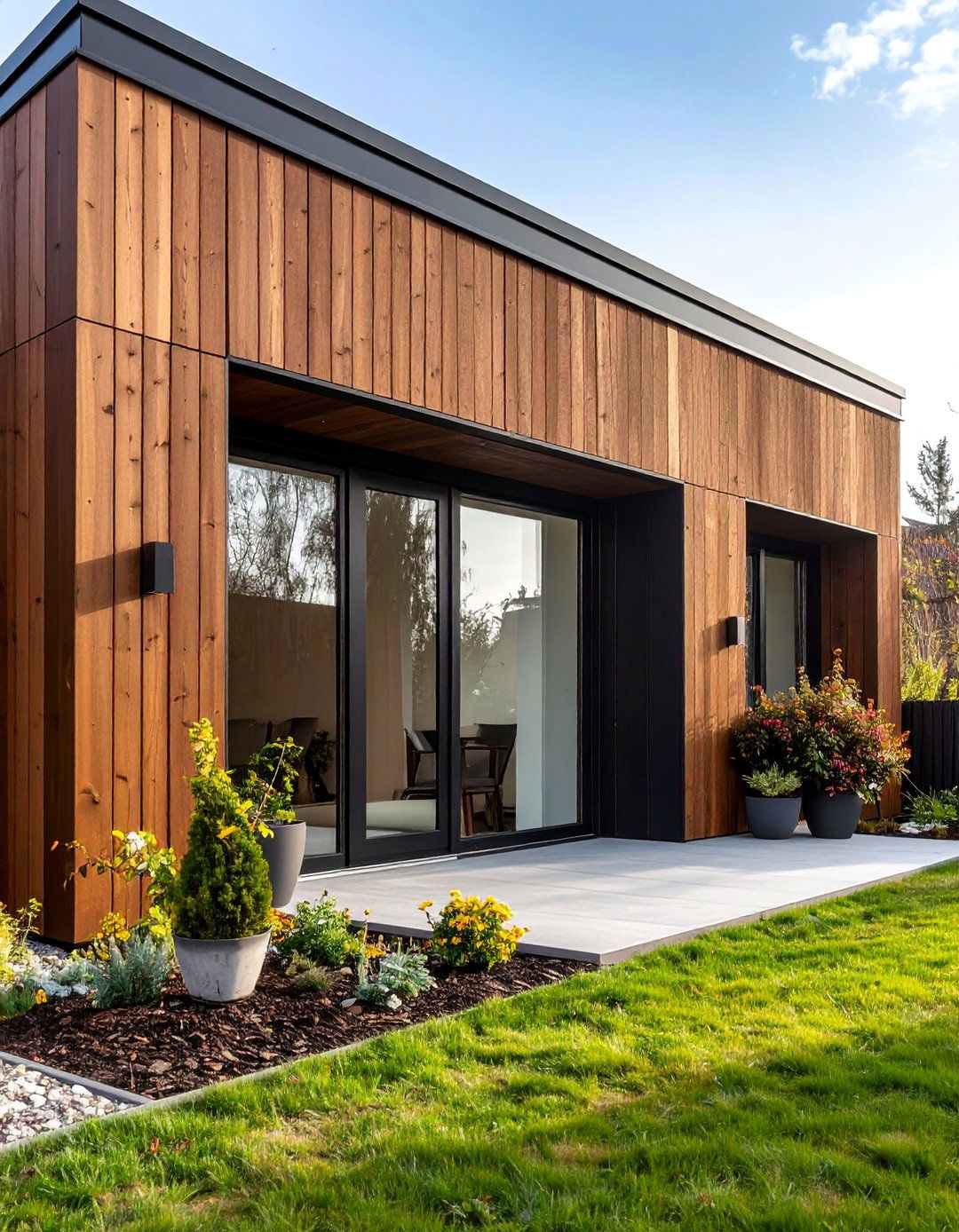 Rich Espresso Vertical Contemporary Minimalist - 25 Dark Brown House Exterior Ideas