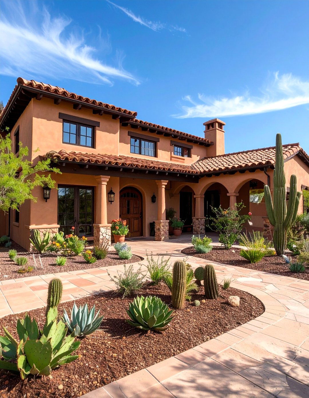 Rich Mahogany Brown Spanish Colonial - 25 Brown Exterior House Colors