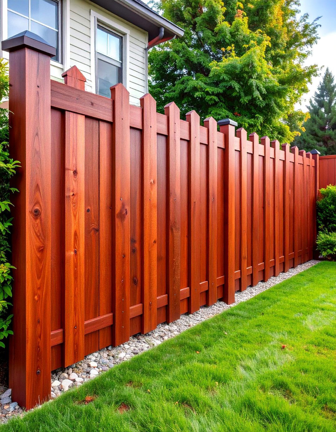 Rich Redwood Vinyl Fence for Premium Appeal - 25 Vinyl Fence Colors