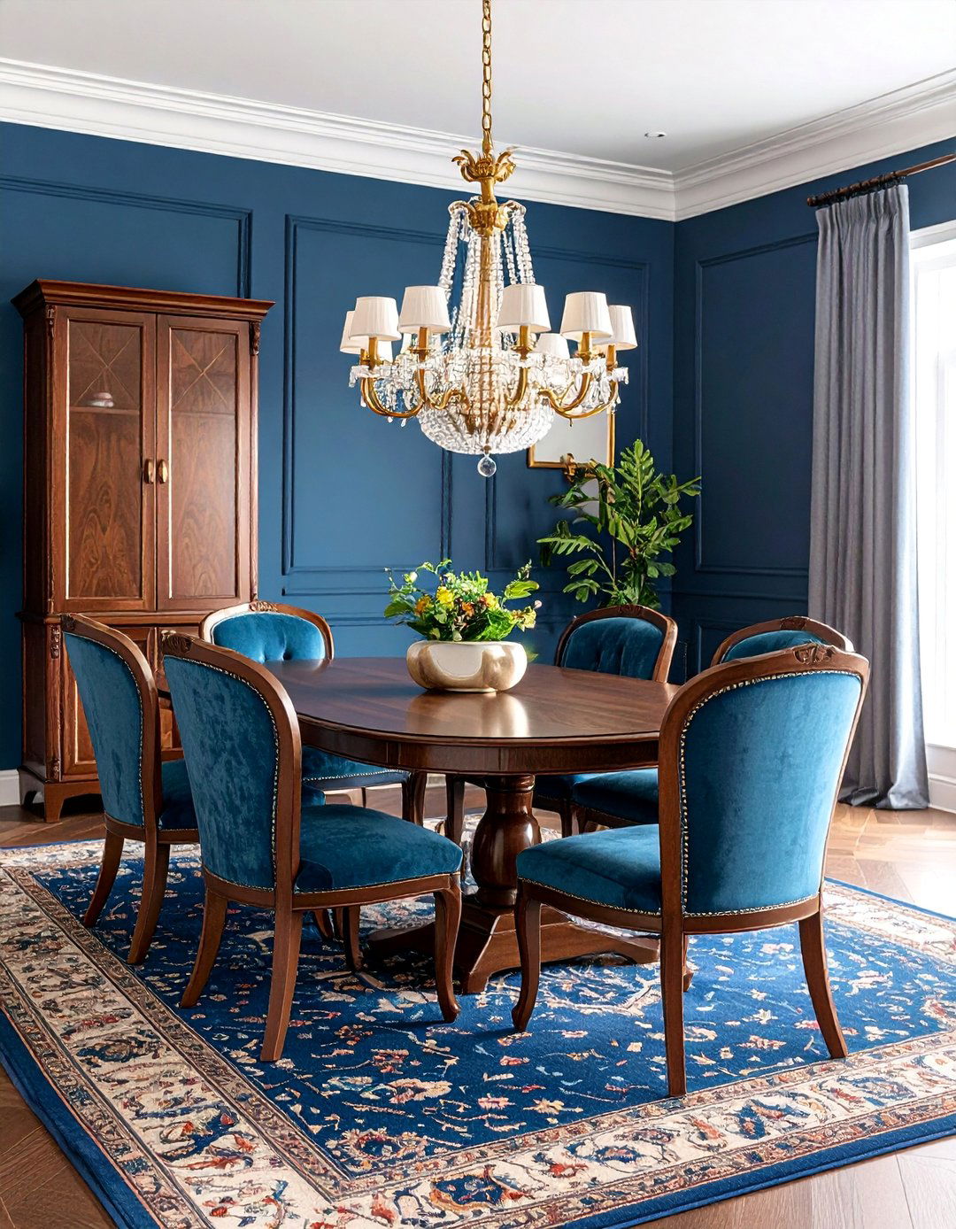 Rich Walnut Traditional Dining Room - 25 masculine dining room ideas