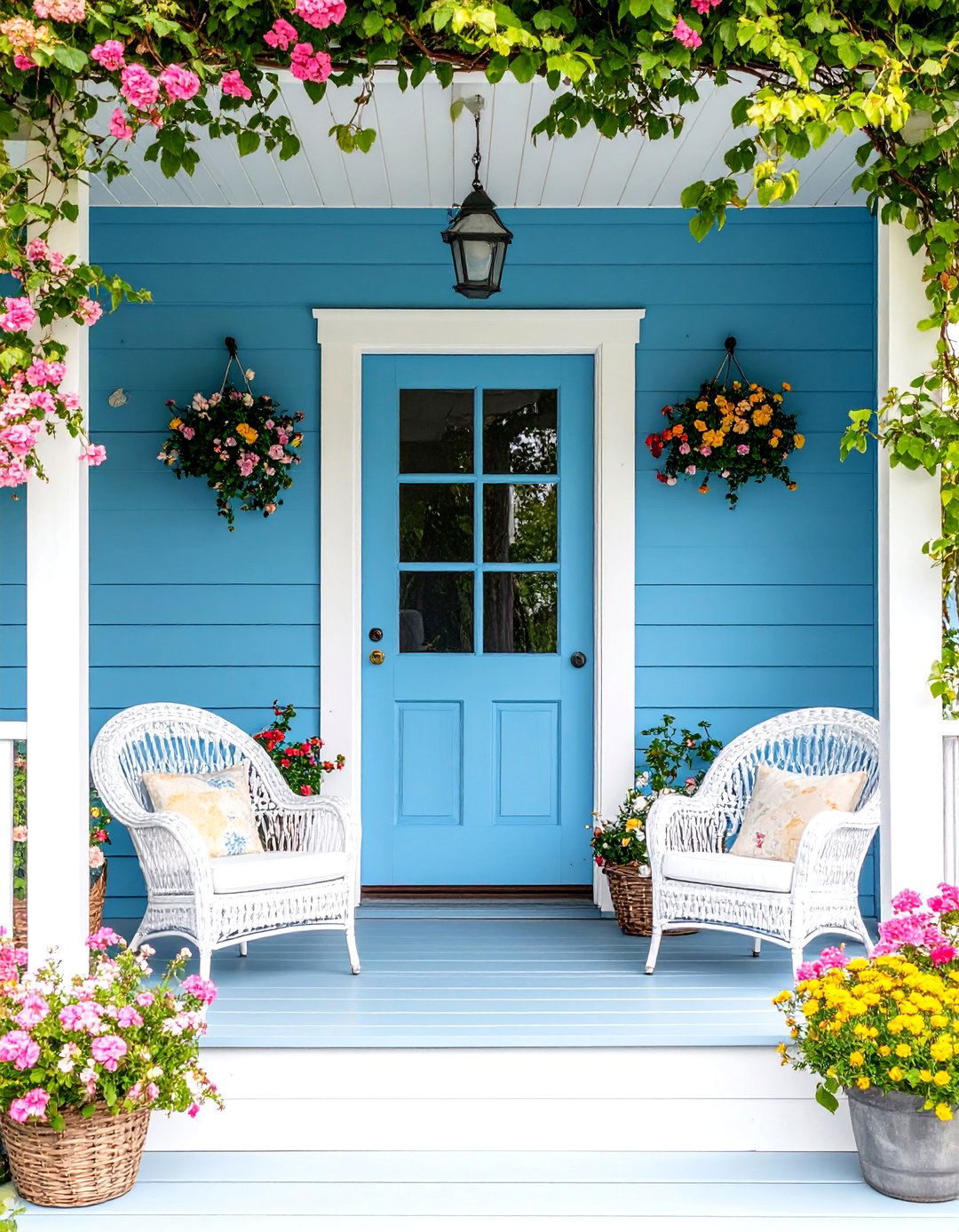 Robins Egg Blue Porch with Vintage Charm - 25 Porch Paint Colors