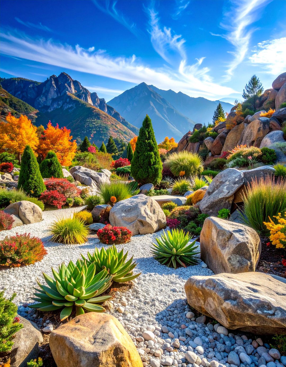 Rock Garden Alpine Design with Drainage Features - 25 Down Sloped Backyard Ideas