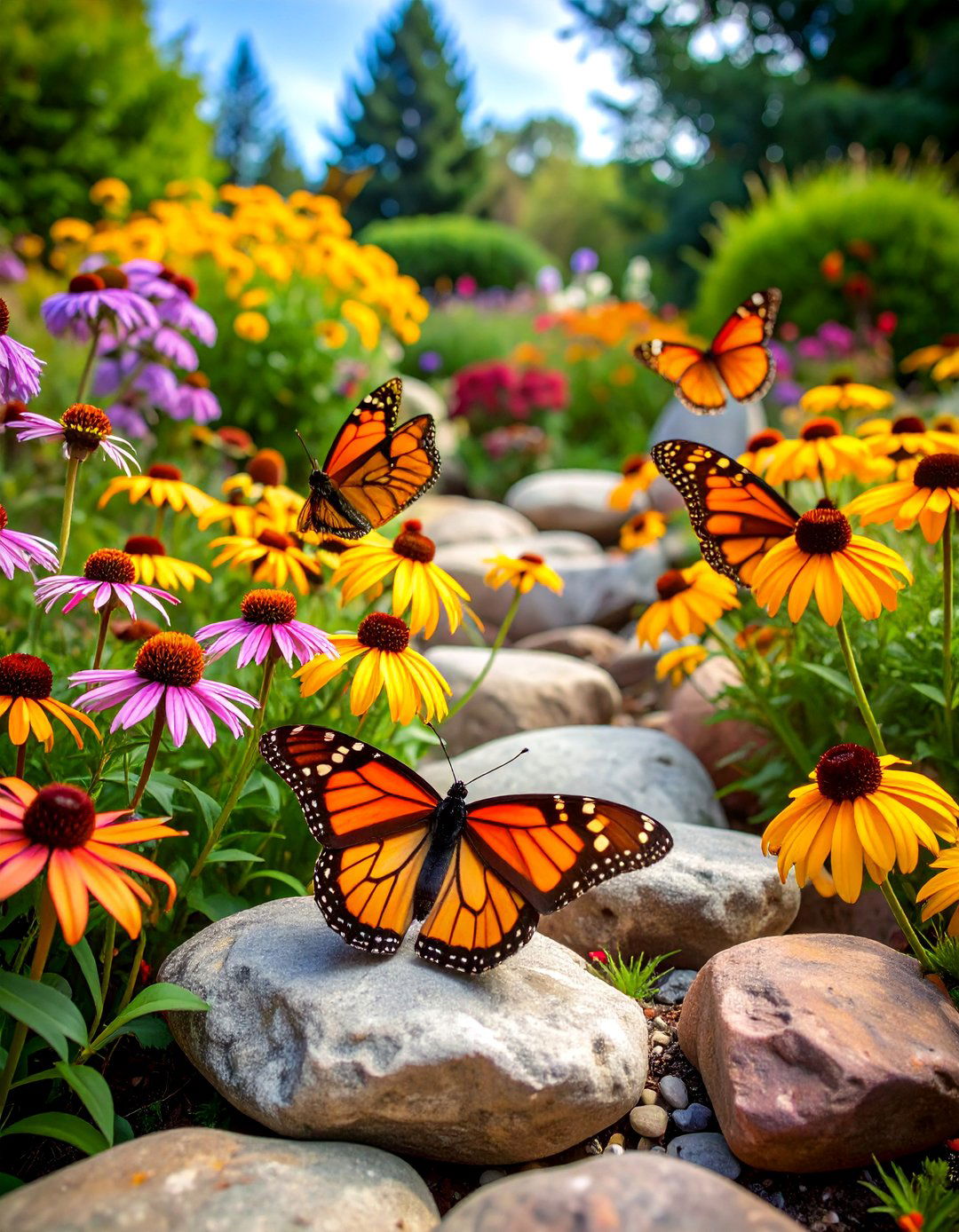 Rock Garden with Butterfly Plants - 25 Rock Garden Ideas