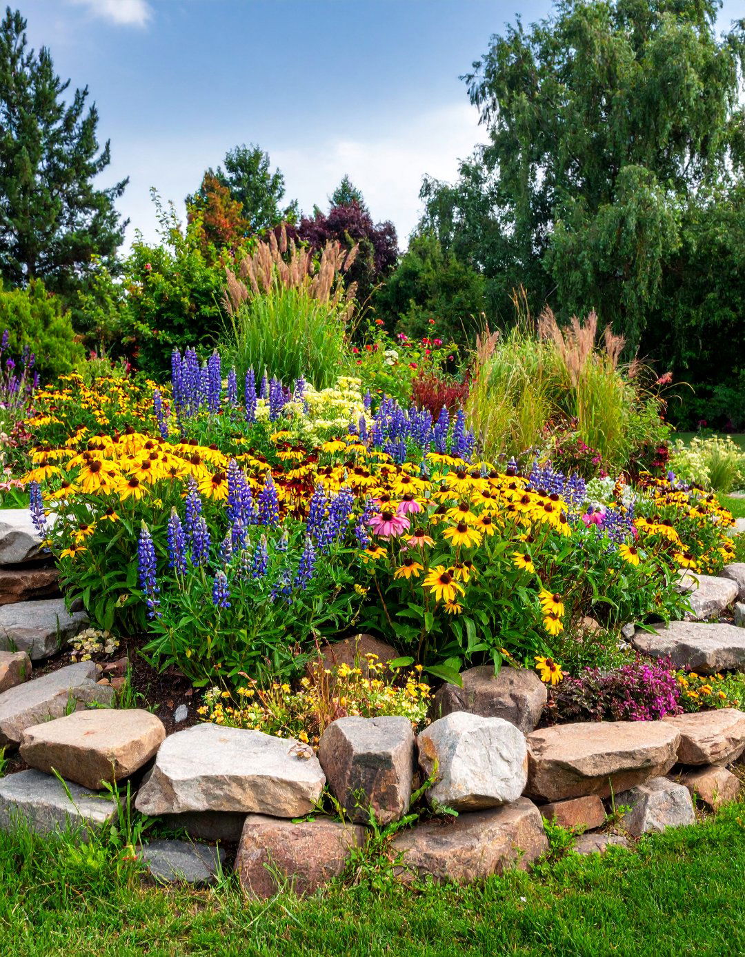 Rock Garden with Native Wildflowers - 25 Rock Garden Ideas