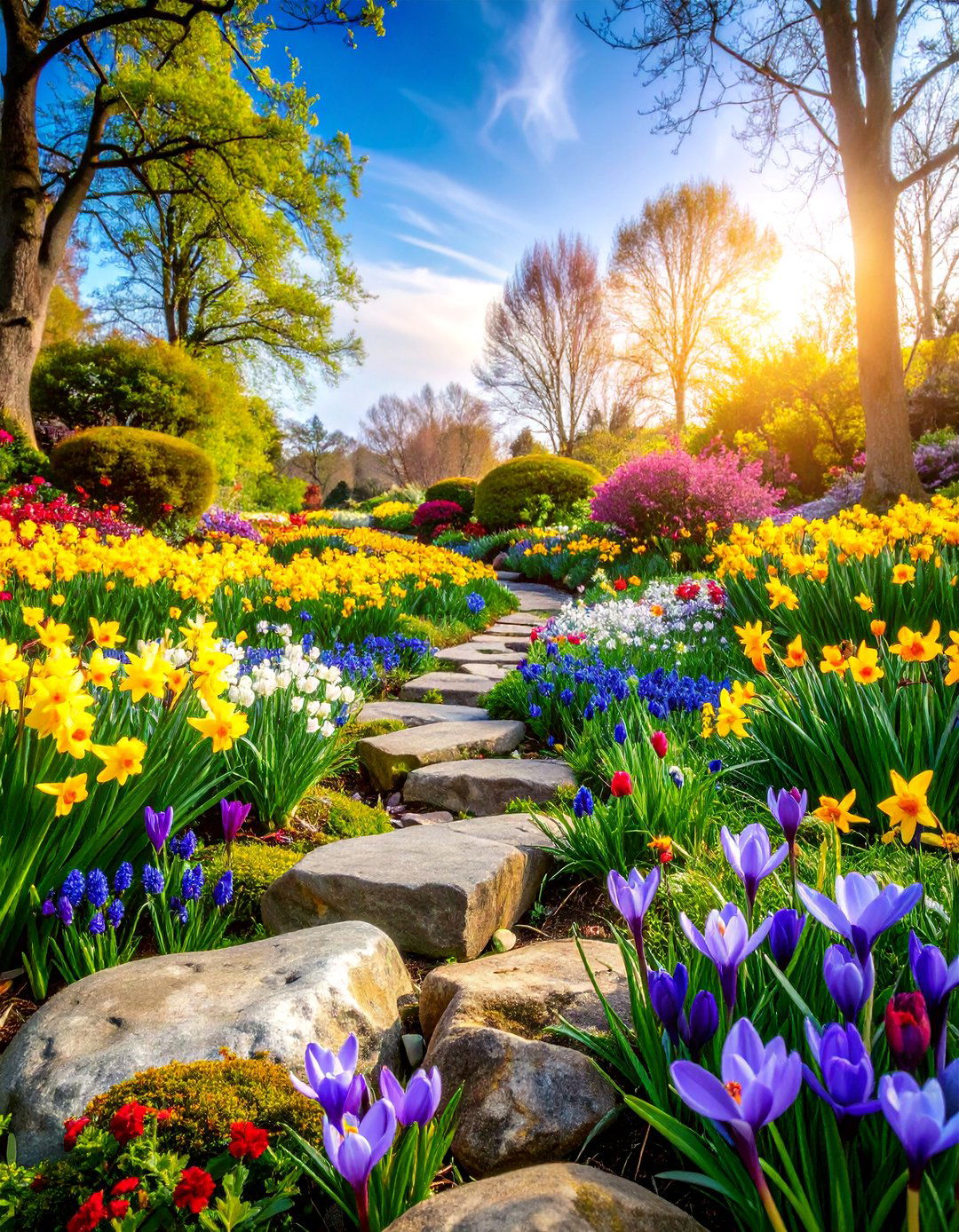 Rock Garden with Seasonal Bulbs - 25 Rock Garden Ideas