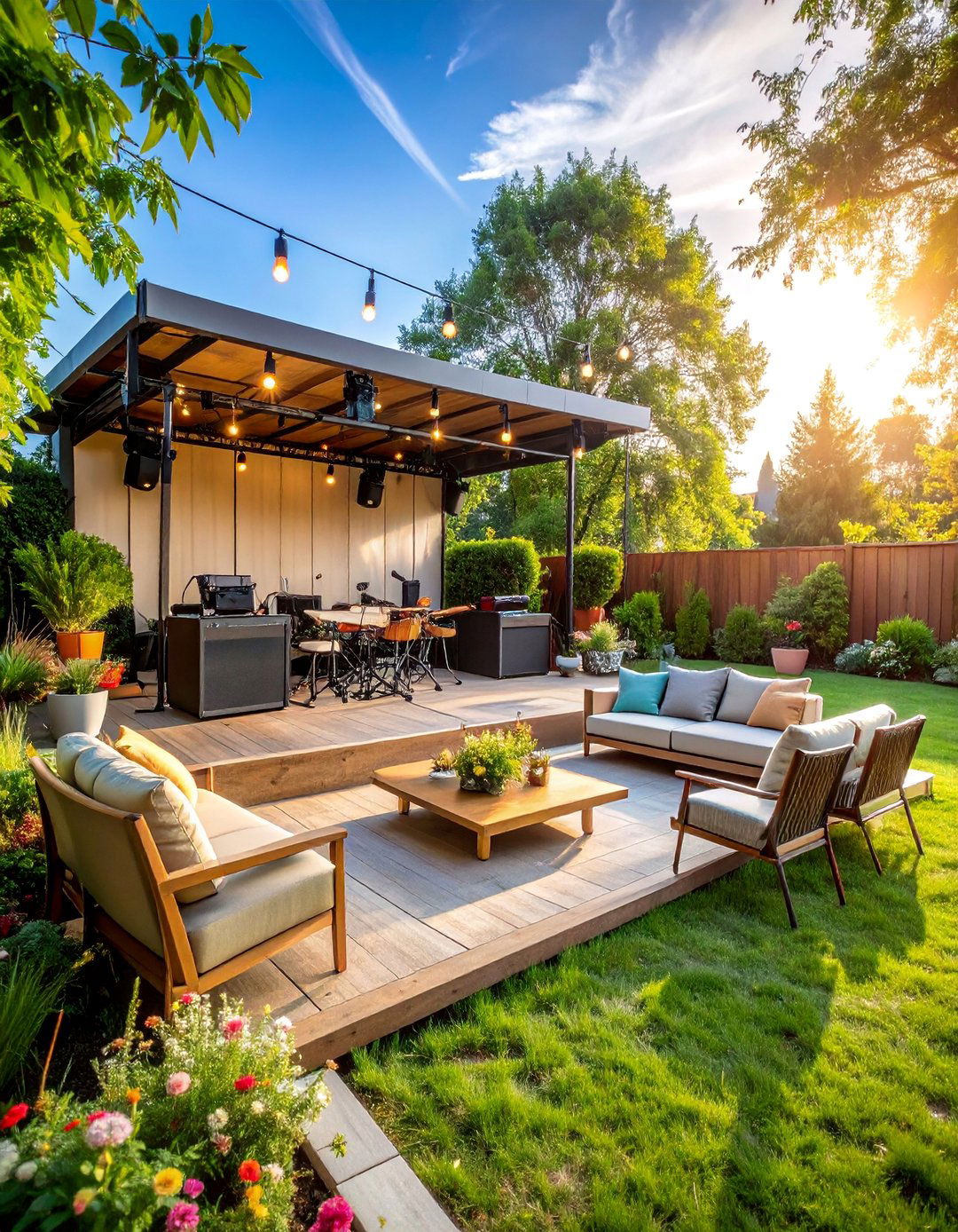 Rock Star Concert Stage - 25 Backyard Birthday Party Ideas