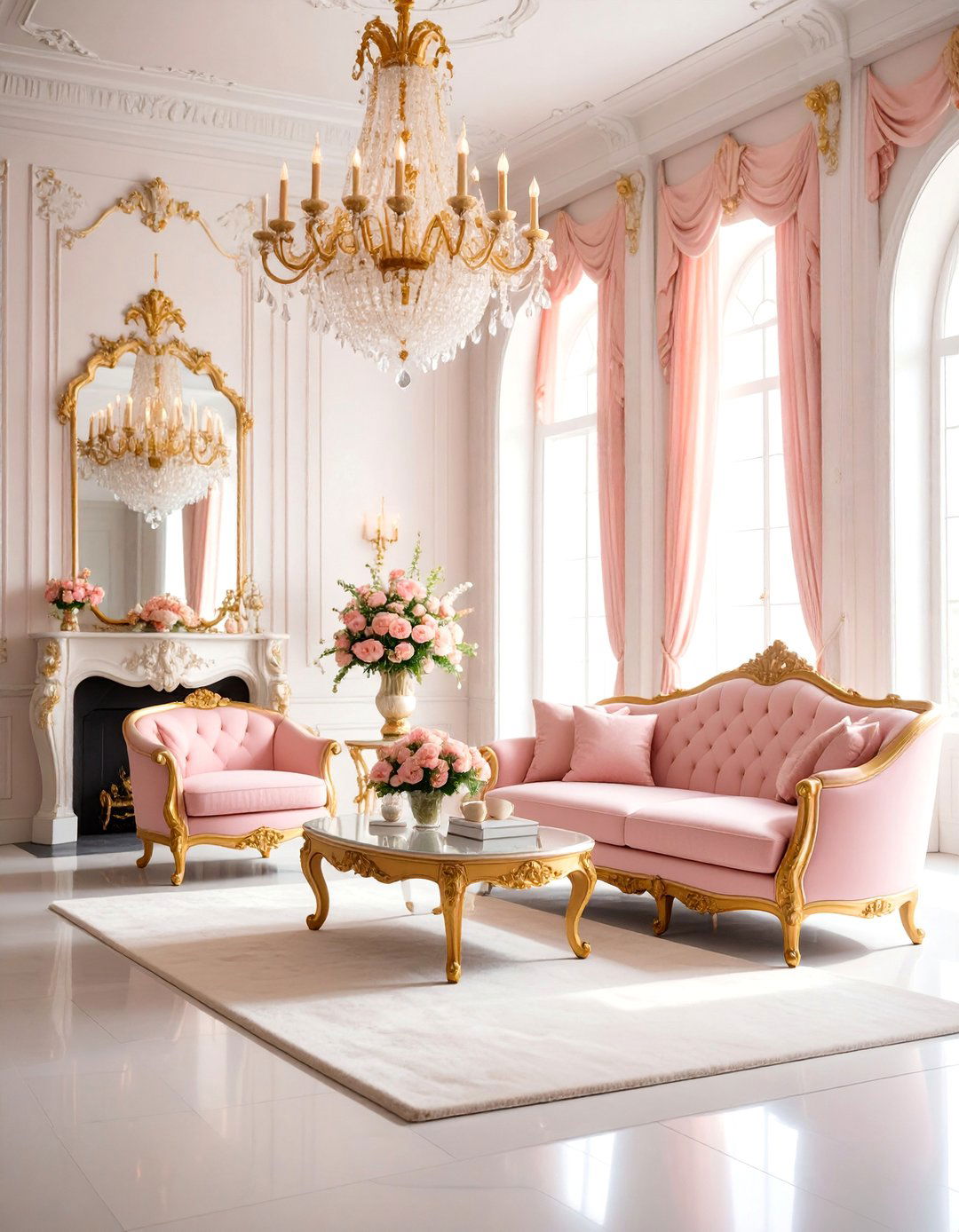 Rococo Romance with Pastel Elegance - 25 Royal Living Room Design Ideas