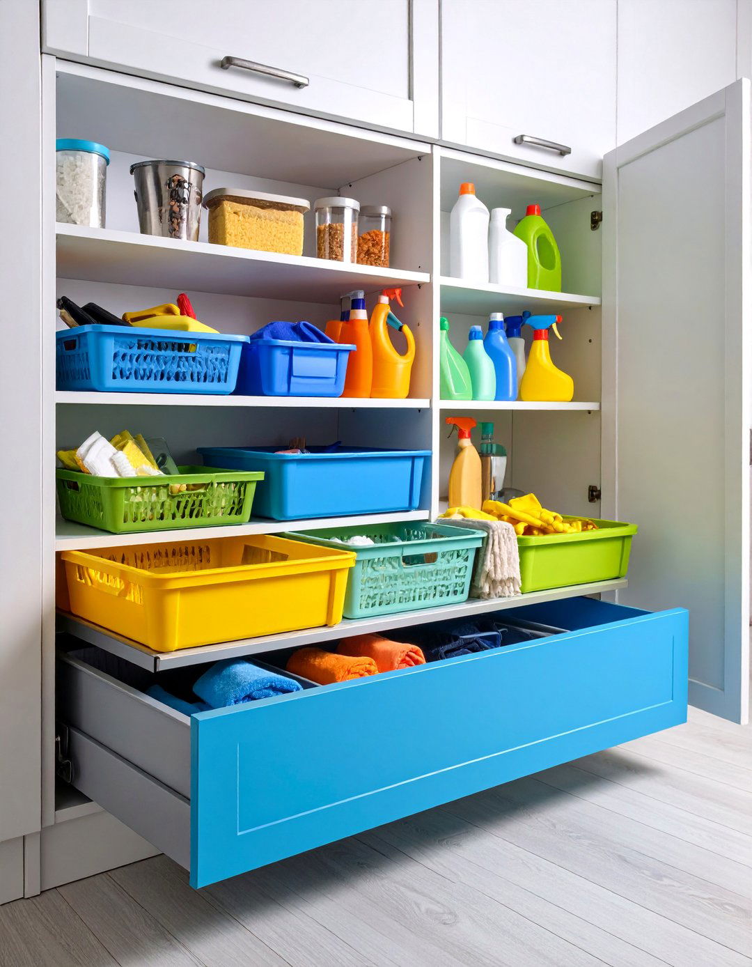 Roll Out Tray Dual Level System - 25 Kitchen Sink Organization Ideas