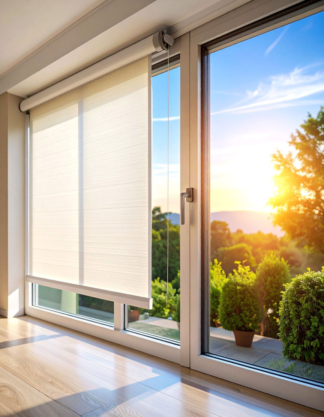 Roller Shade Streamlined Privacy - 25 Front Door Privacy Ideas