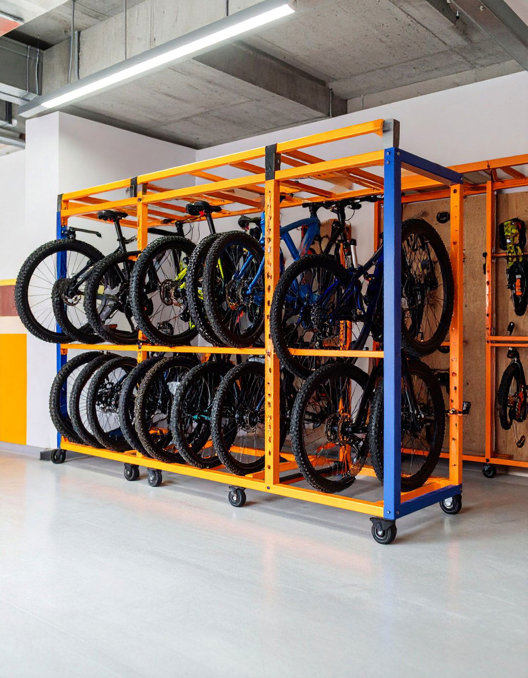 Rolling Bike Storage Cart - 25 Garage Bike Storage Ideas