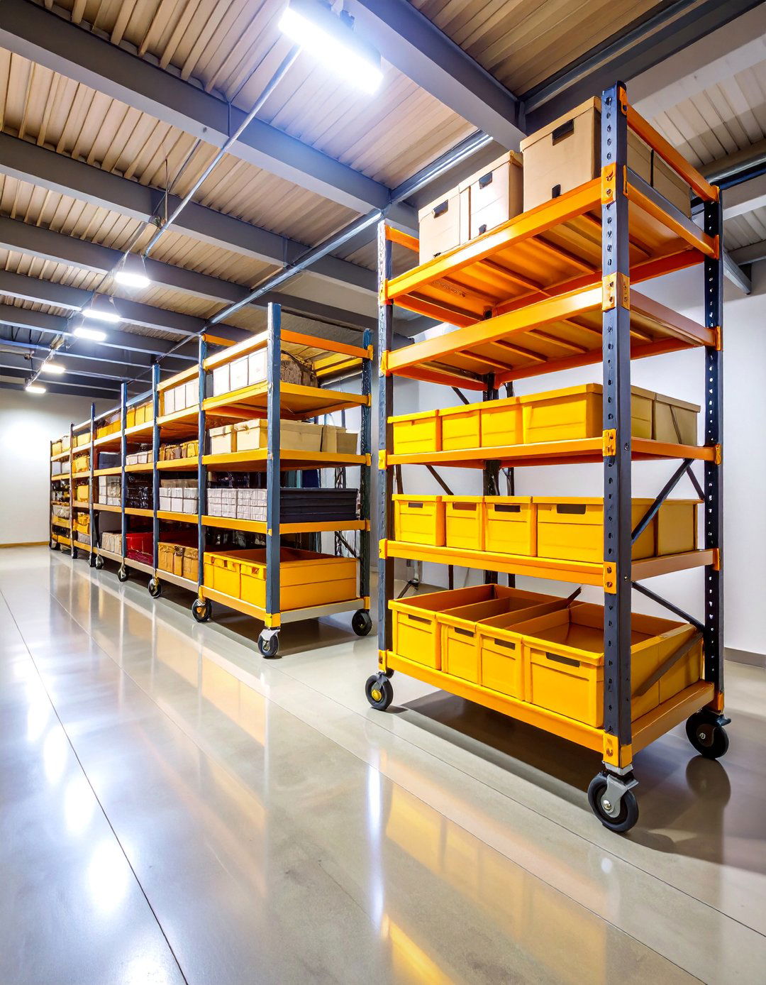 Rolling Storage Cart System - 25 Basement Storage Ideas
