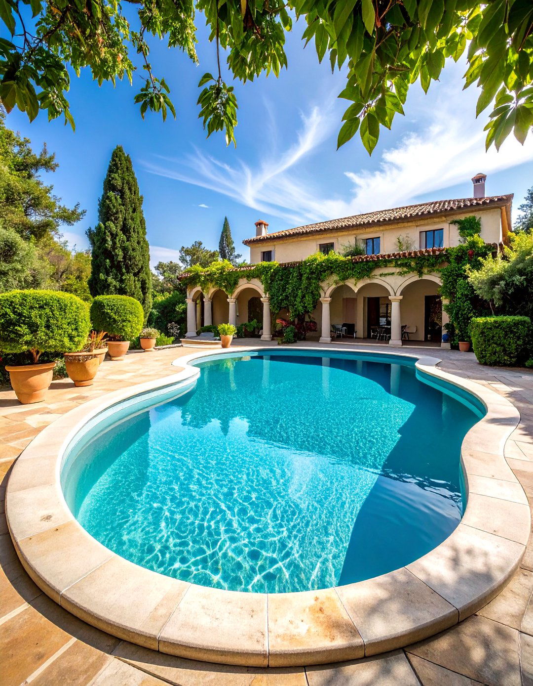 Roman Pool with Classical Grandeur - 25 Small Inground Pool Ideas
