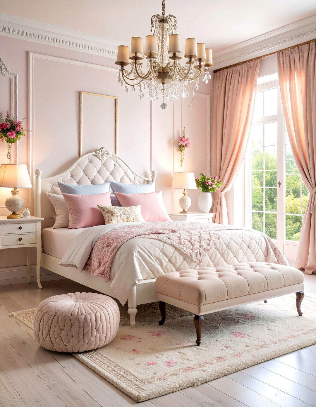 Romantic Bedroom Inspired Living Room with Soft Fabrics - 25 Shabby-chic Style Living Room Ideas