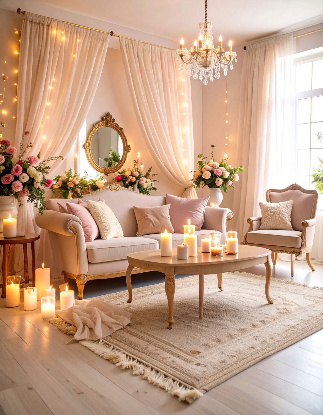 Romantic Bohemian Boudoir Lounge - 25 Colorful Boho Living Room Ideas