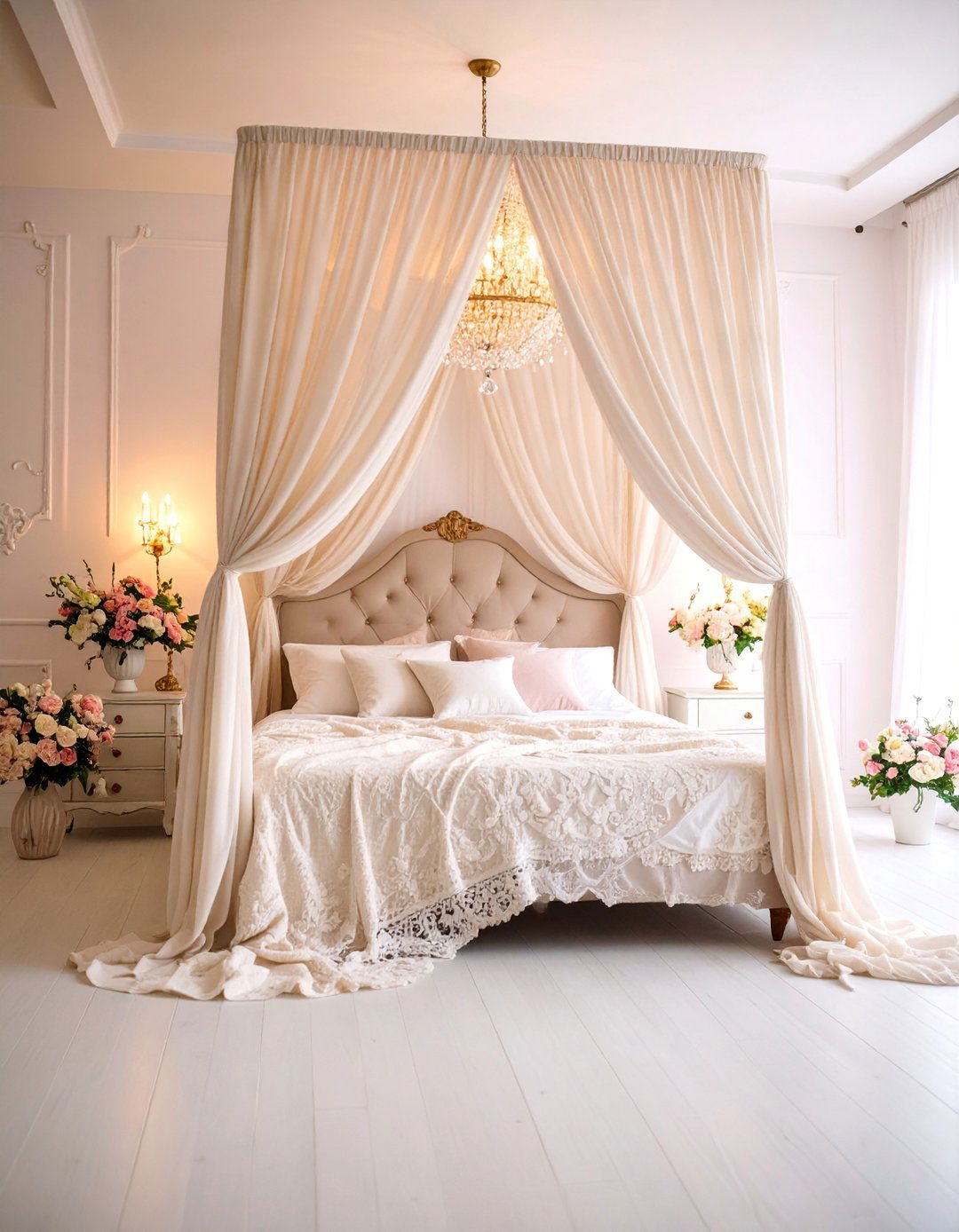 Romantic Canopy Bed Chamber - 25 Bohemian Interior Design Ideas