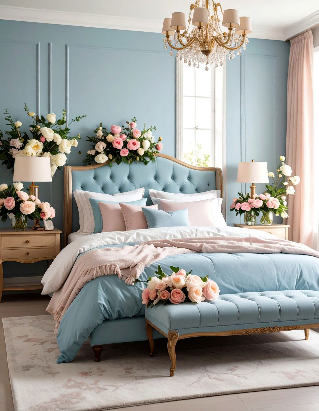 Romantic Chanel Bedroom with Floral Touches - 25 Chanel Bedroom Ideas