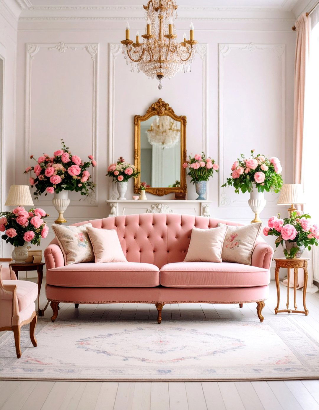 Romantic Cottage Living Room with French Country Influences - 25 Cottage Living Room Ideas
