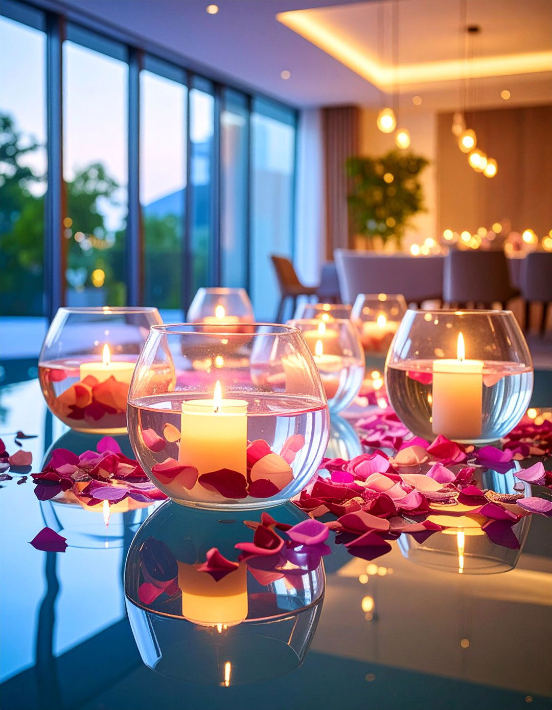 Romantic Floating Candle Displays - 25 Rehearsal Dinner Centerpiece Ideas