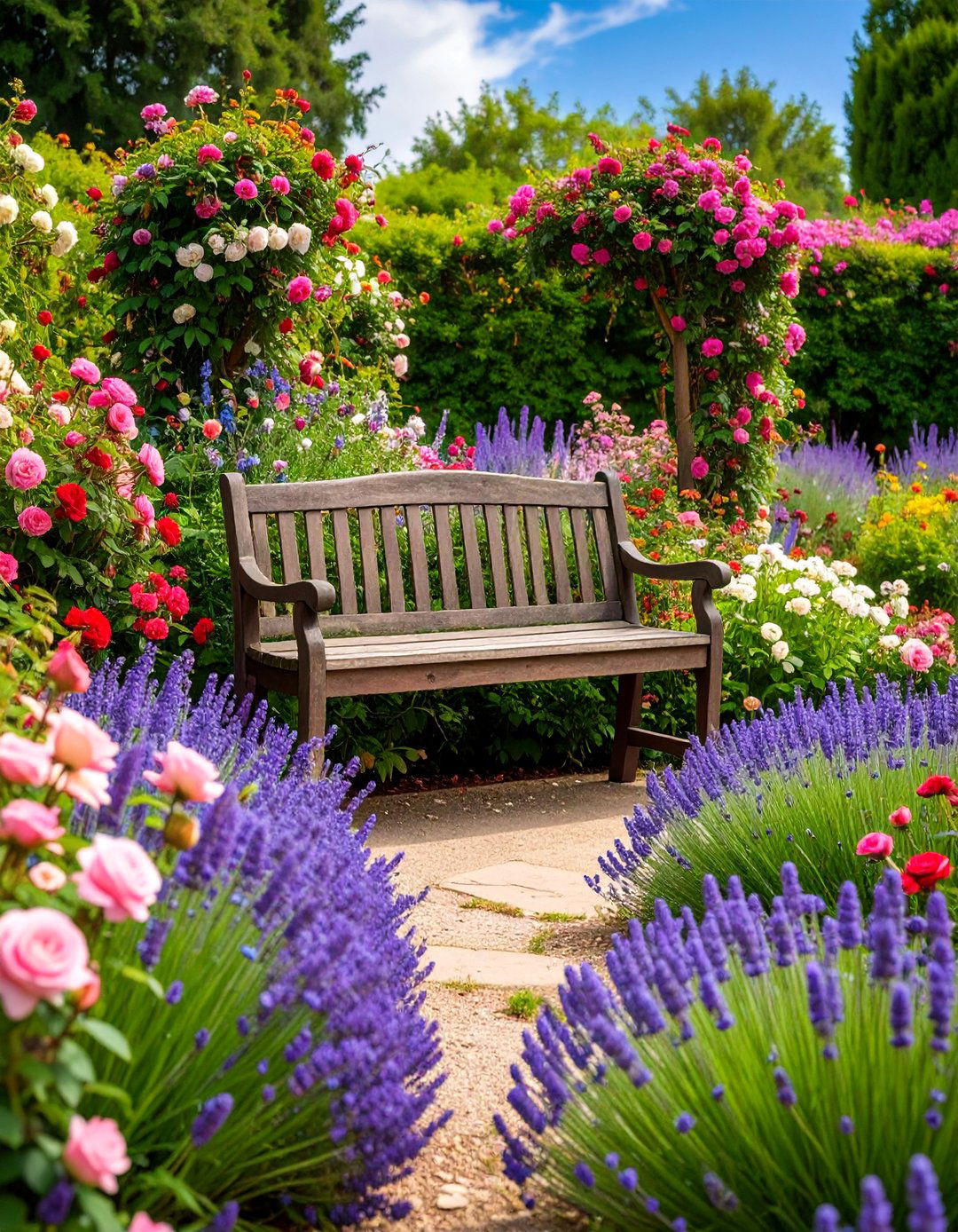 Romantic Garden Seat with Fragrant Plantings - 25 Vintage Garden Ideas