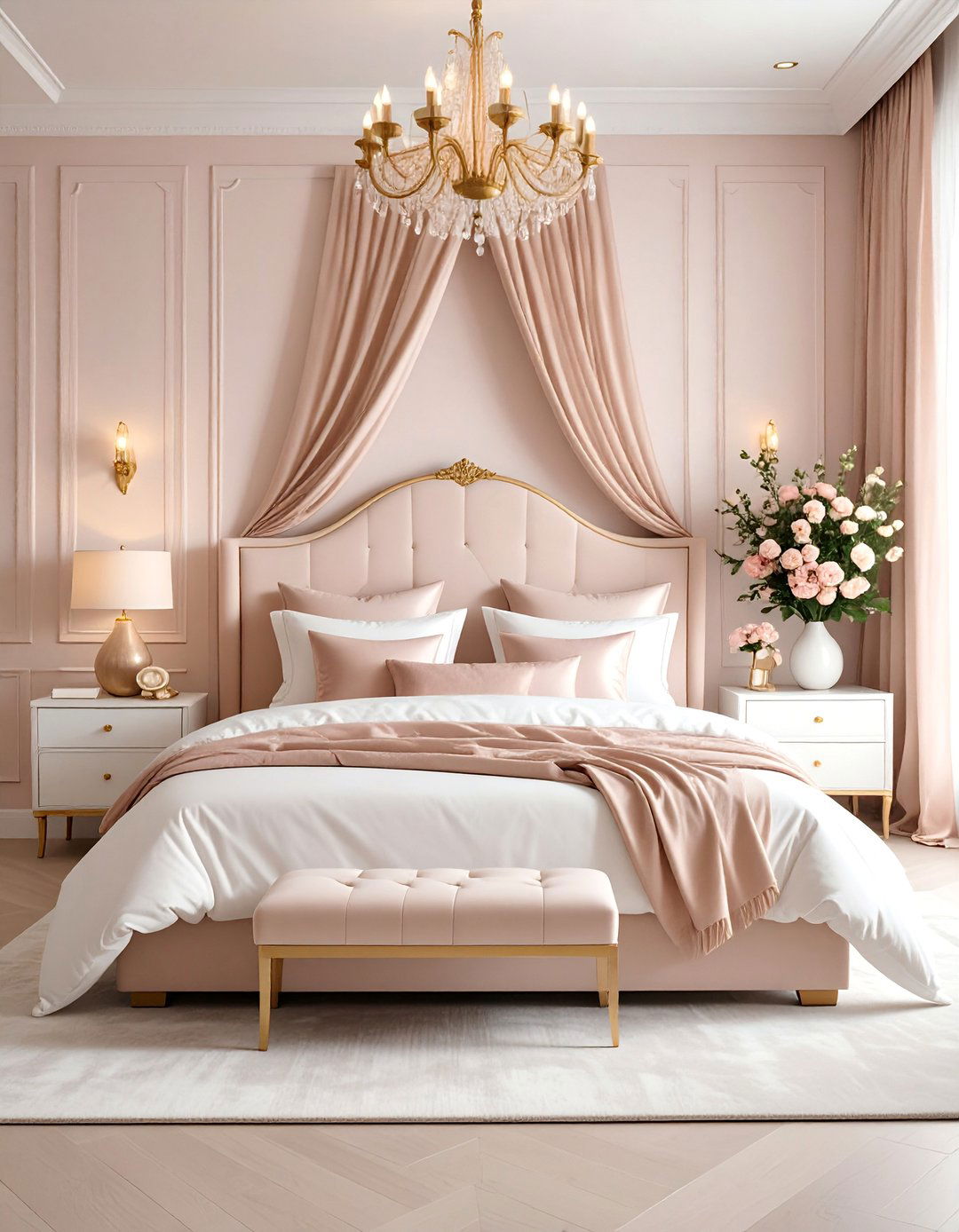 Romantic Rose Bedroom - 25 Monochromatic Color Schemes for Rooms