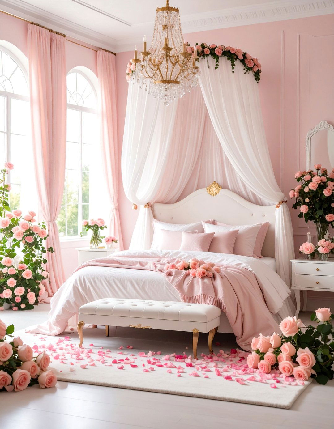 Romantic Rose Garden Bedroom - 25 Paris-themed Bedroom Ideas