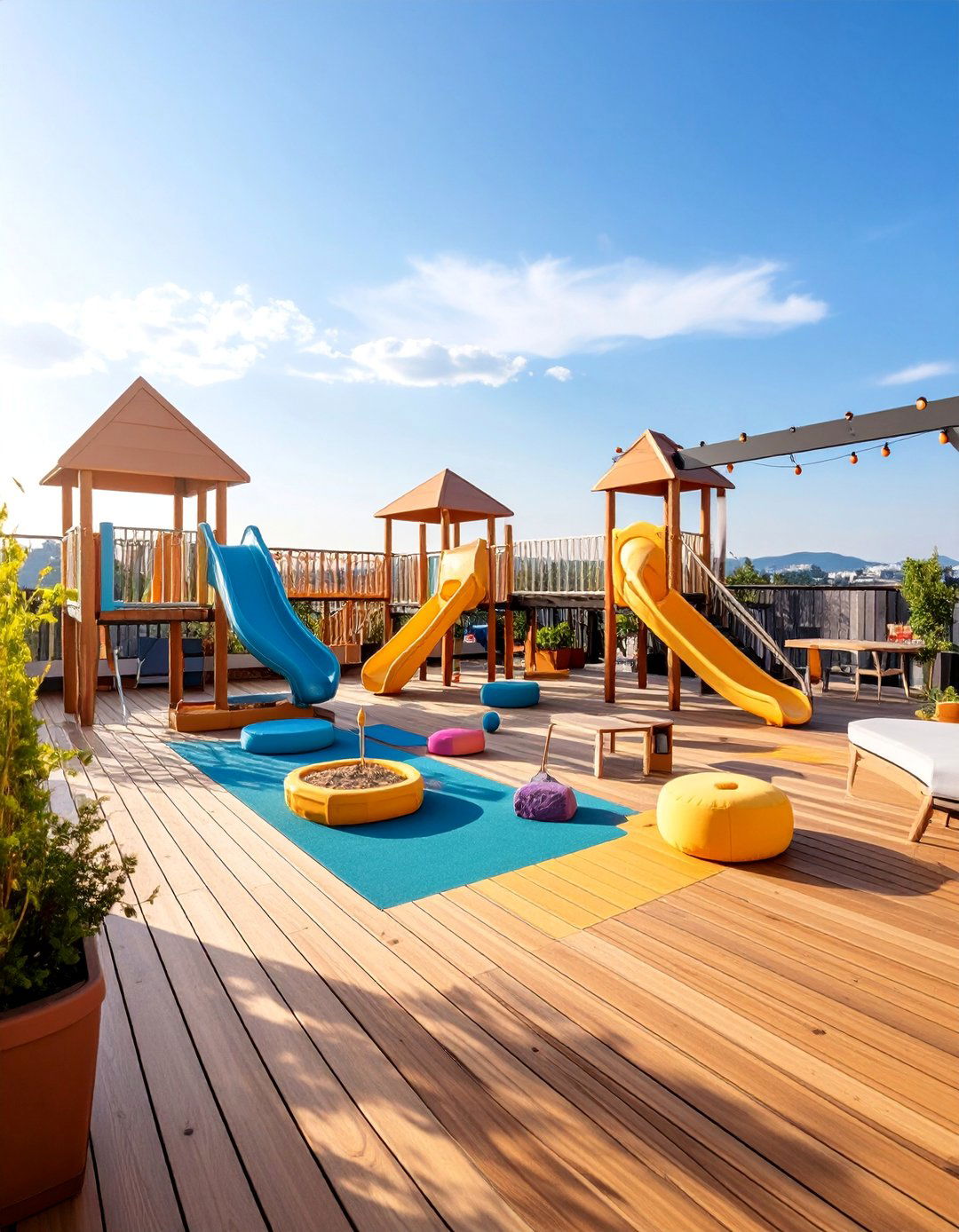 Rooftop Deck with Childrens Play Area and Family Zone - 25 Rooftop Deck Ideas