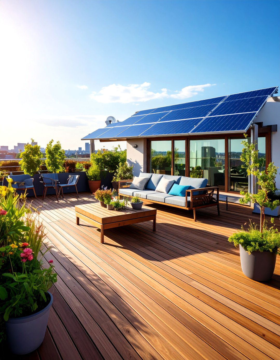 Rooftop Deck with Sustainable and Eco friendly Features - 25 Rooftop Deck Ideas