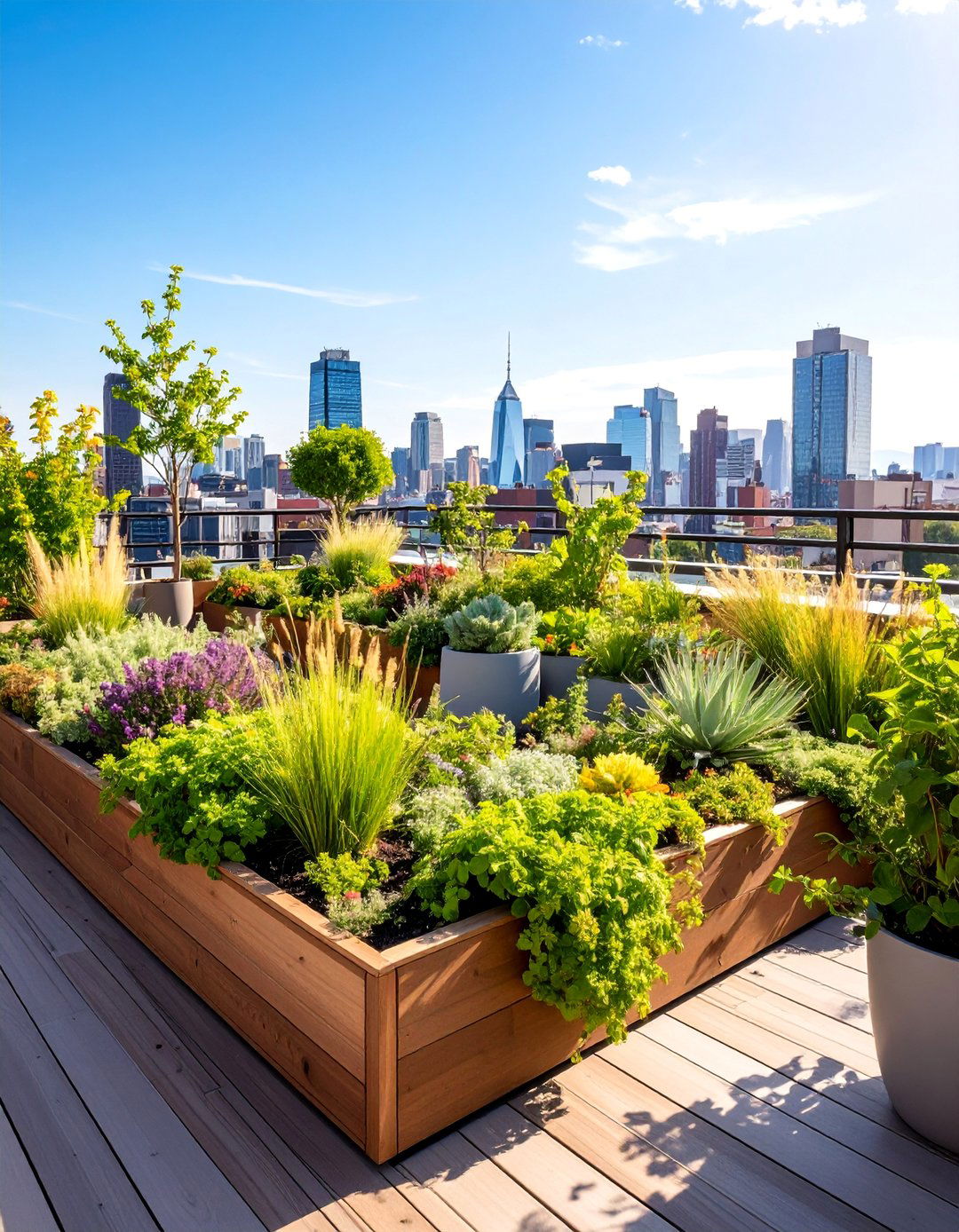Rooftop Garden with Wind Resistant Plants - 25 Small Garden Ideas