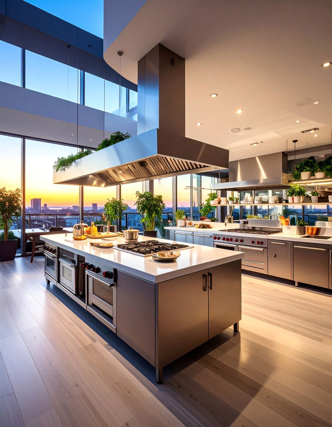 Rooftop Kitchen with Professional Grade Equipment and Commercial Features - 25 Rooftop Kitchen Ideas