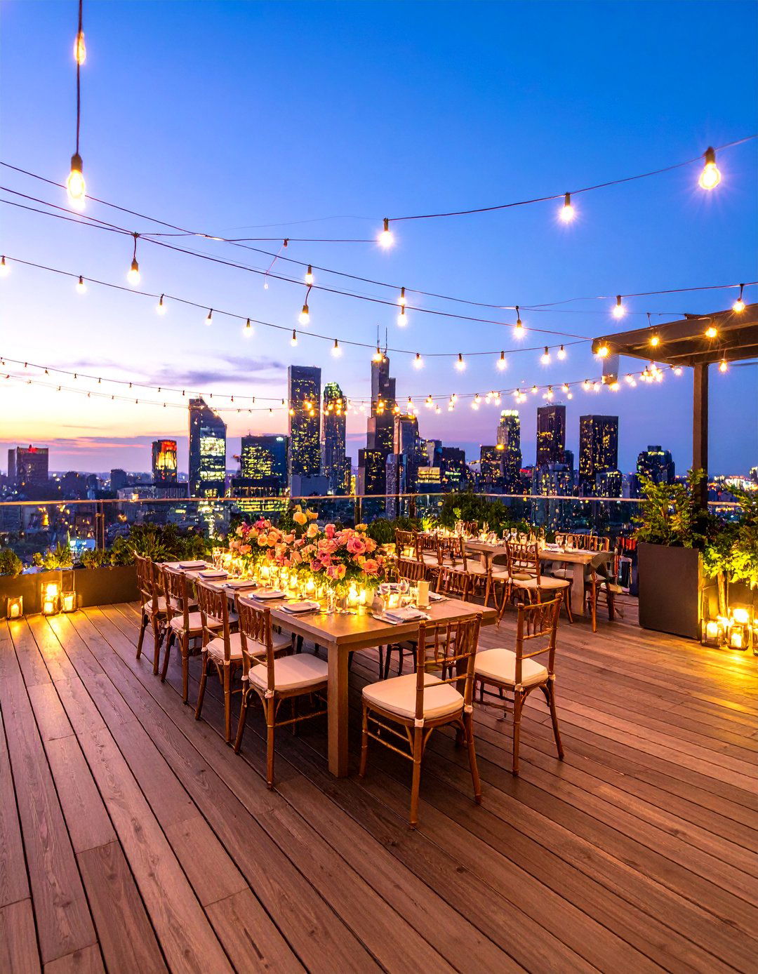 Rooftop Wedding Ceremony with Urban Skyline - 25 Wedding Ceremony Ideas