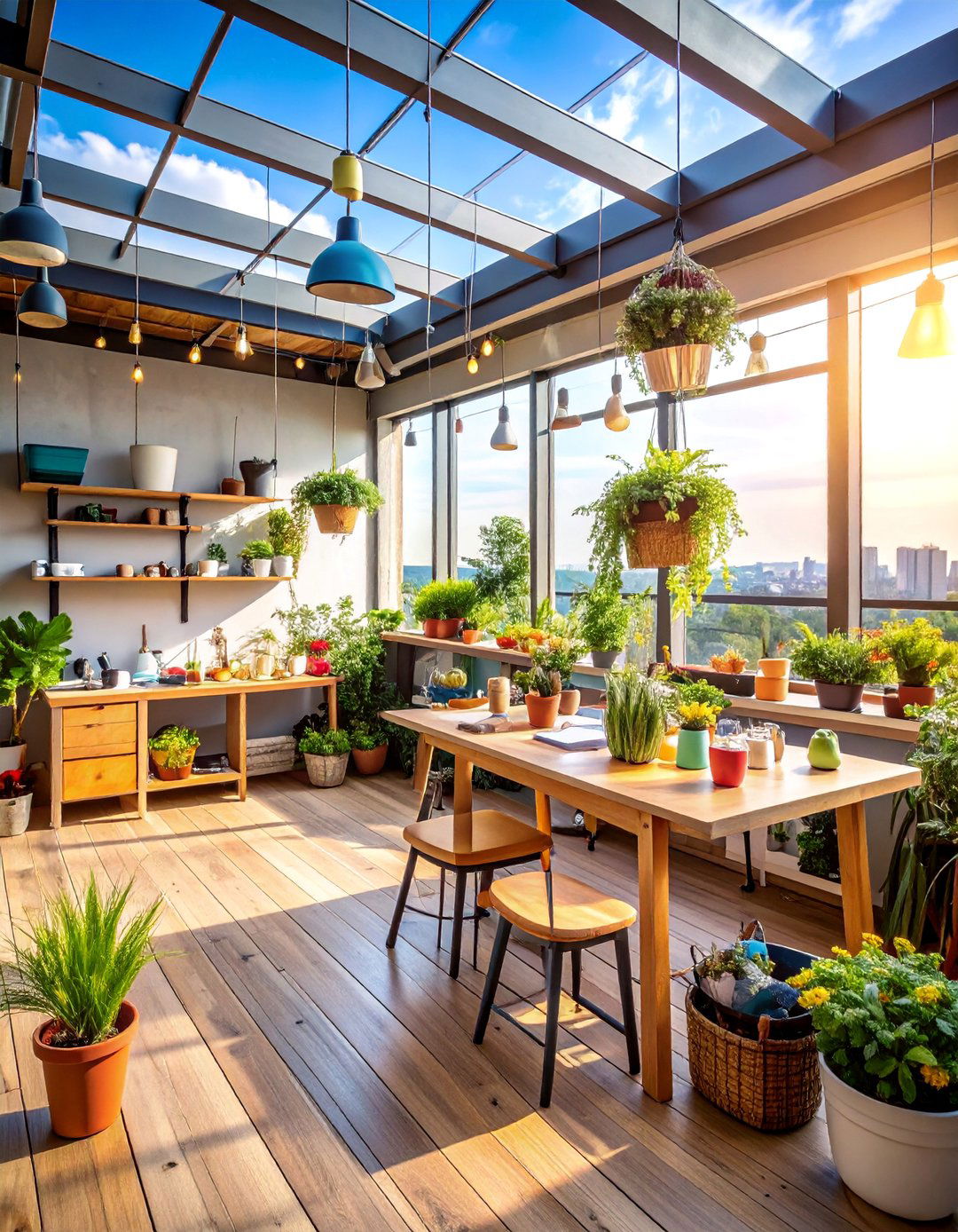Rooftop Workshop and Craft Area - 25 Residential Rooftop Design Ideas