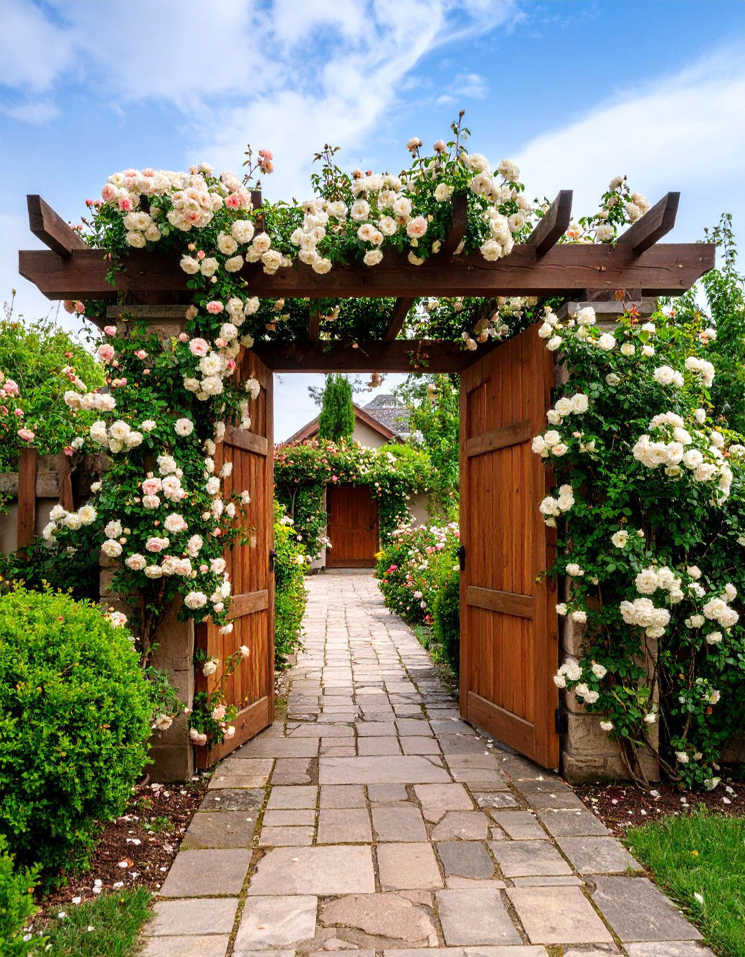 Rose Covered Cottage Garden Gate - 25 Cottagecore House Exterior Ideas
