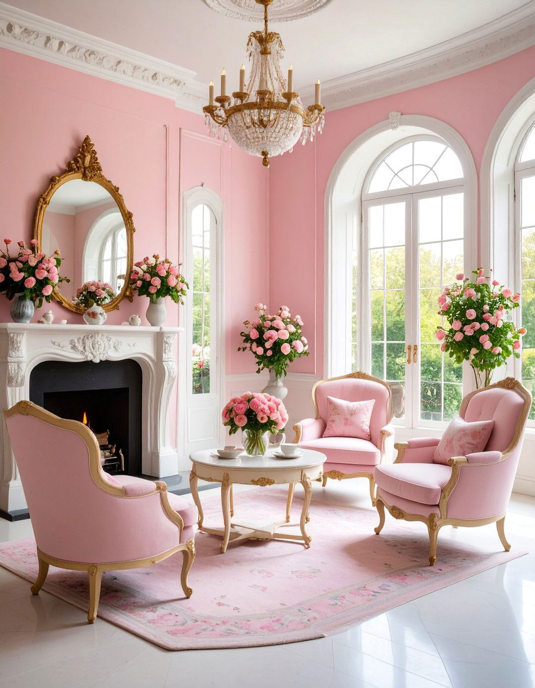 Rose Garden Victorian Tea Room Living Space - 25 Victorian Living Room Ideas