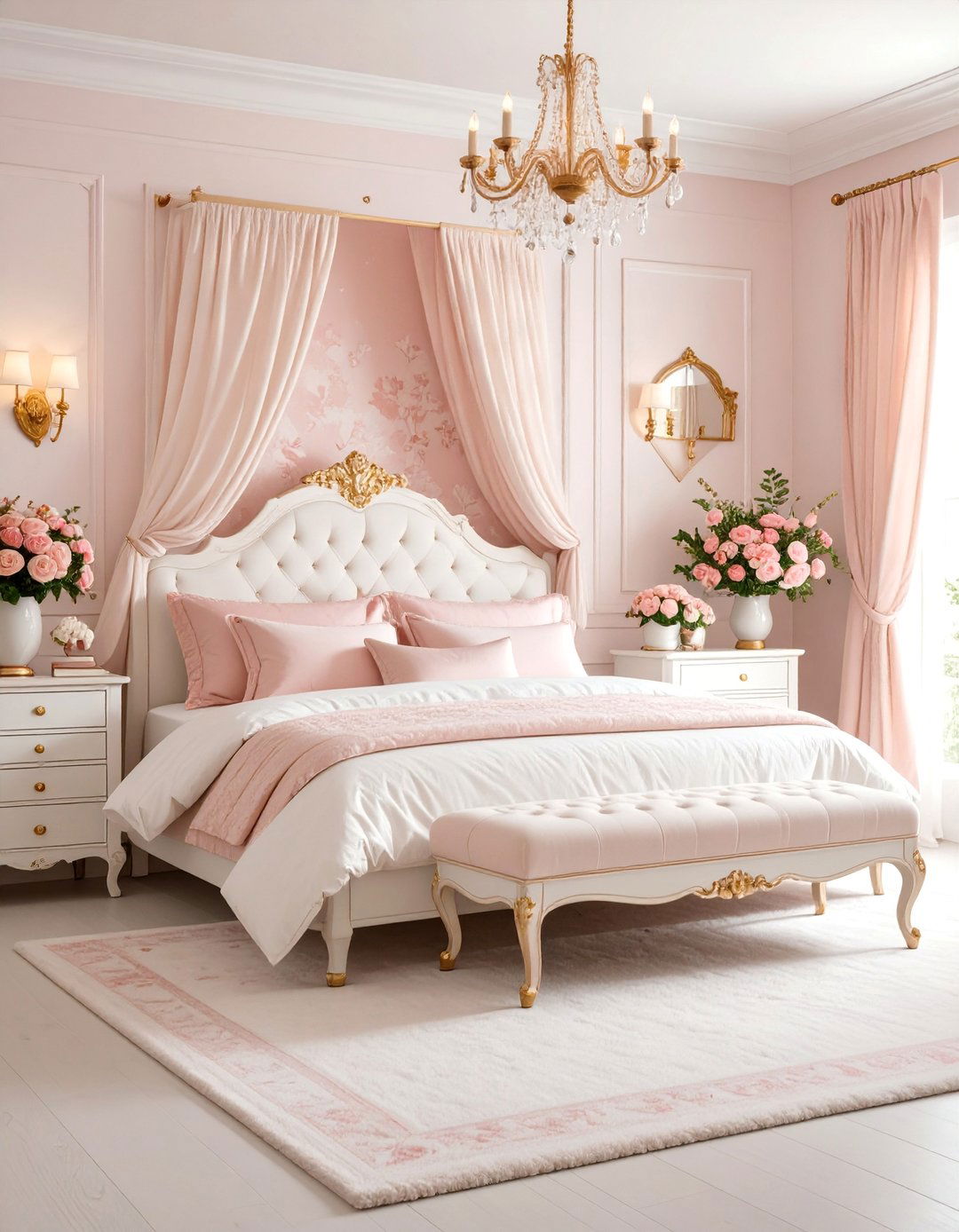 Rose Gold Shabby Chic Bedroom Retreat - 25 Rose Gold Bedroom Ideas