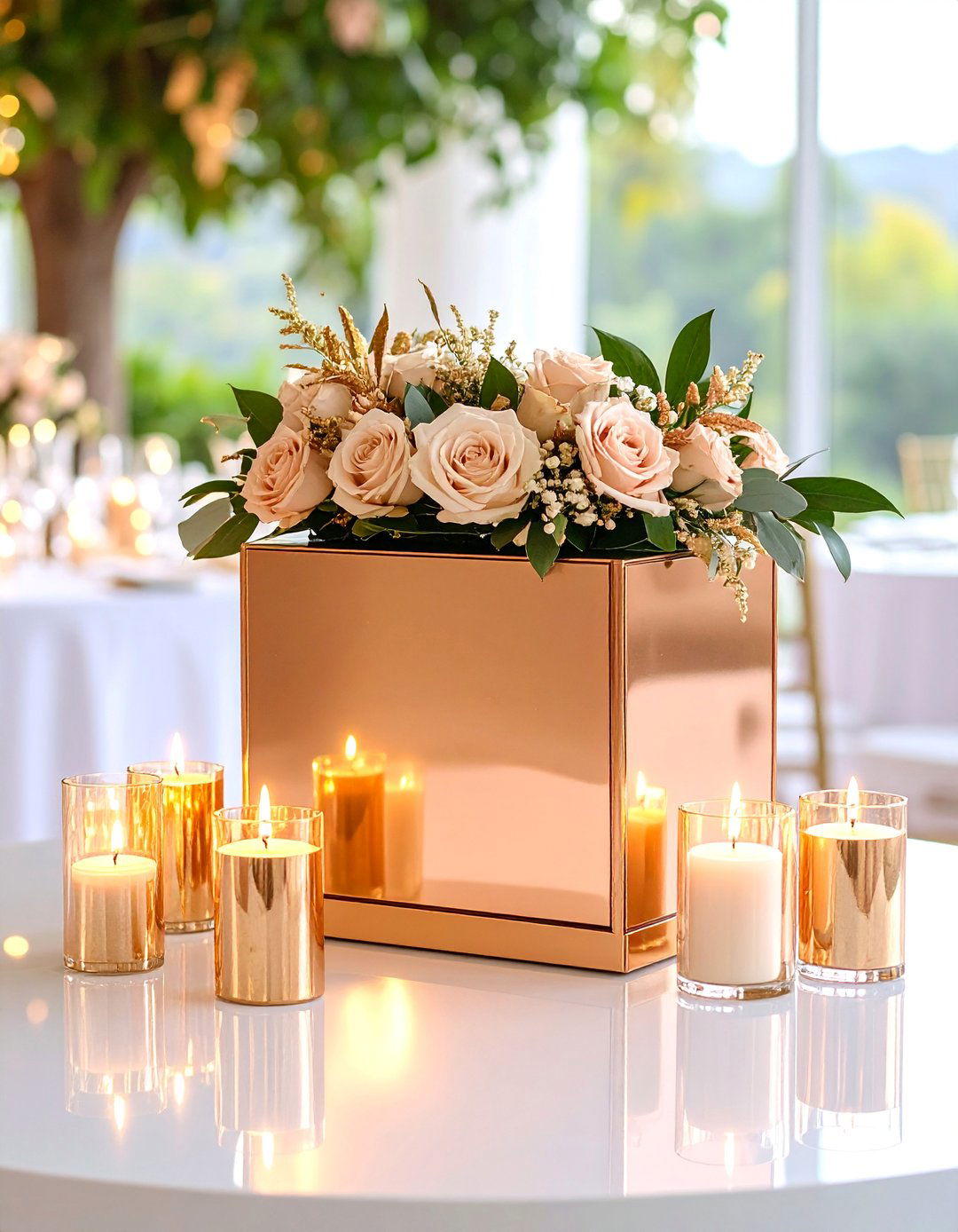 Rose Gold Wedding Card Box Elegance - 25 Wedding Card Box Ideas