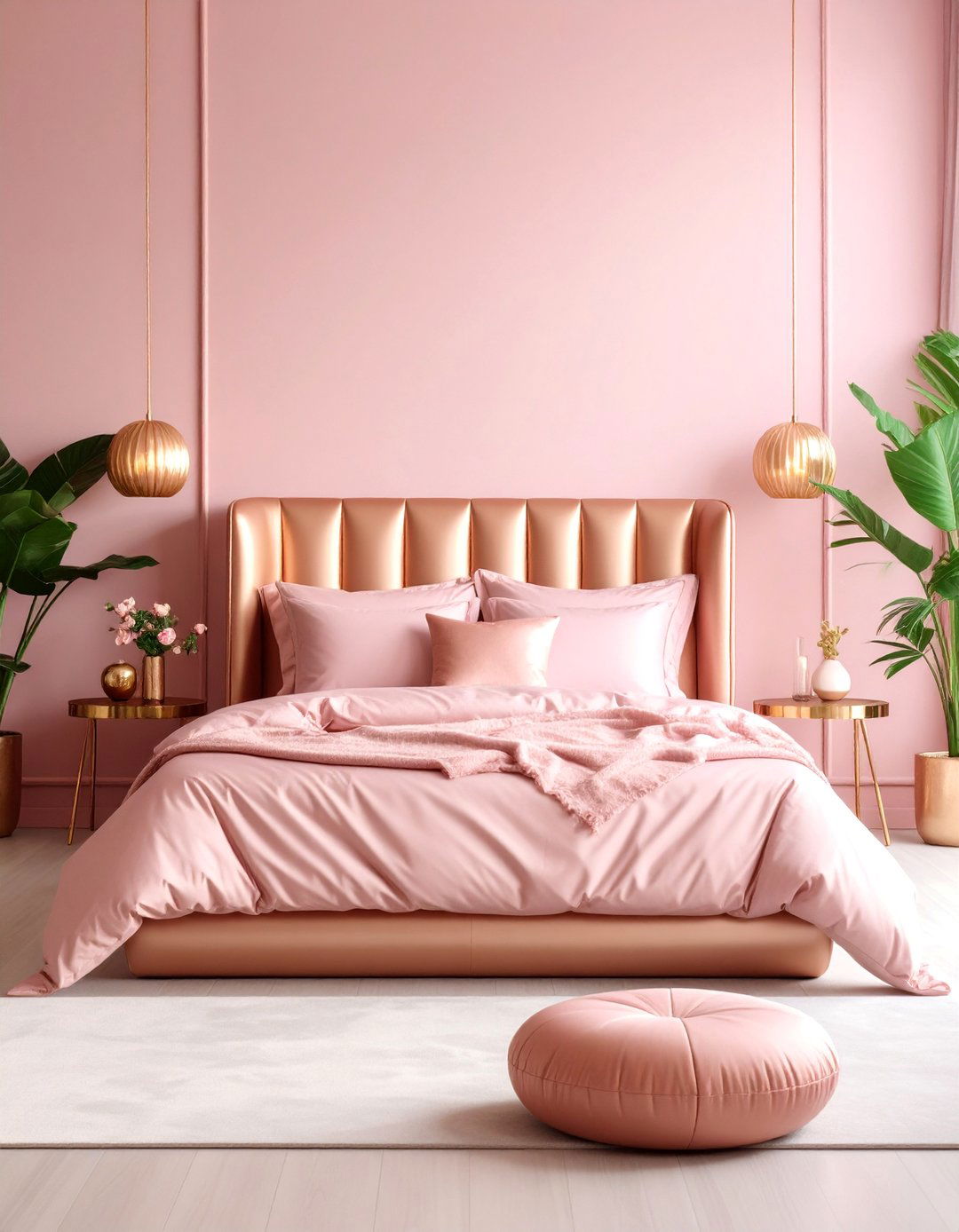 Rose Gold Zen Bedroom Meditation Space - 25 Rose Gold Bedroom Ideas