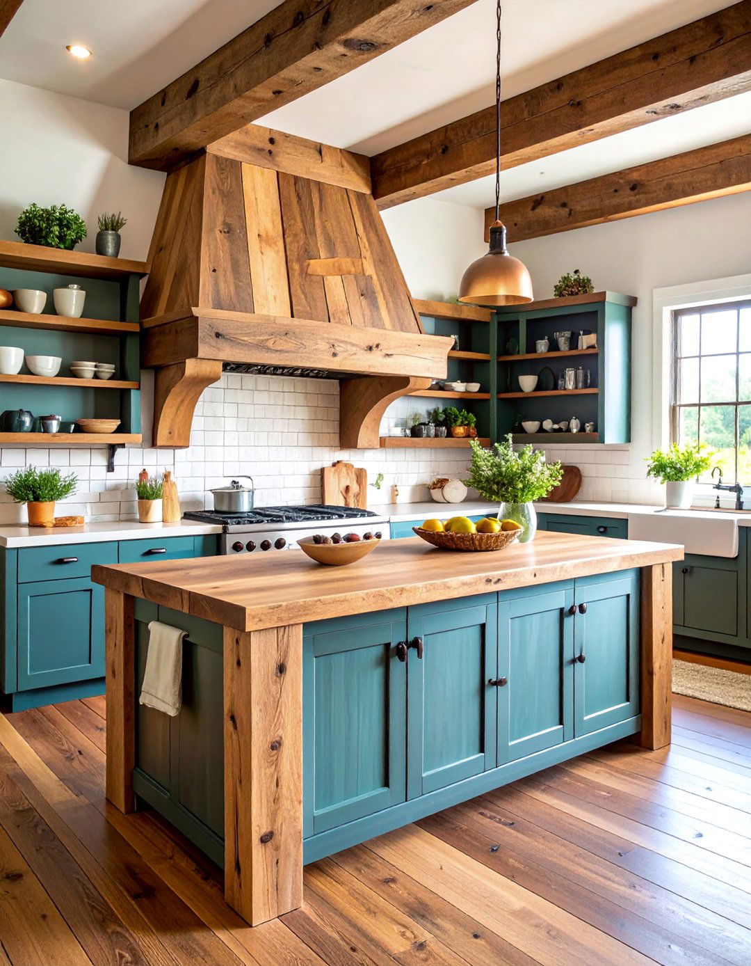 Rough Sawn Oak Mantel with Rustic Texture - 25 Wood Mantel Ideas
