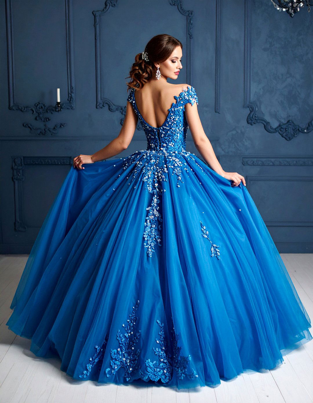Royal Blue Wedding Gown - 25 Bridgerton Wedding Ideas