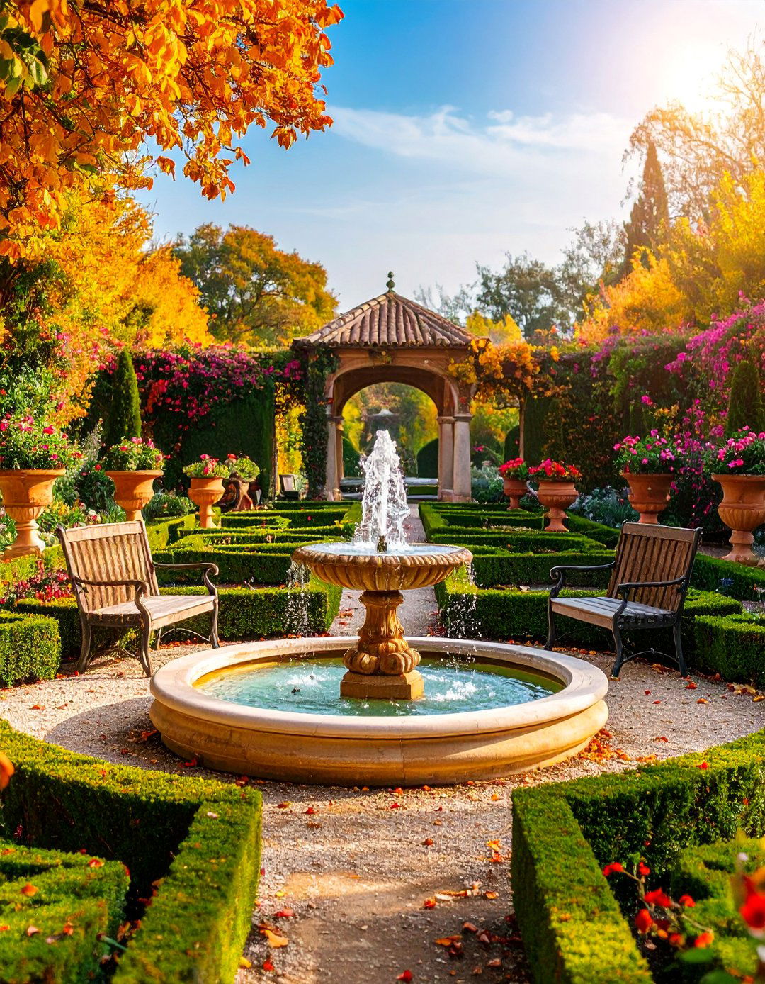 Royal Palace Garden with Formal Parterres - 25 Greek Garden Ideas