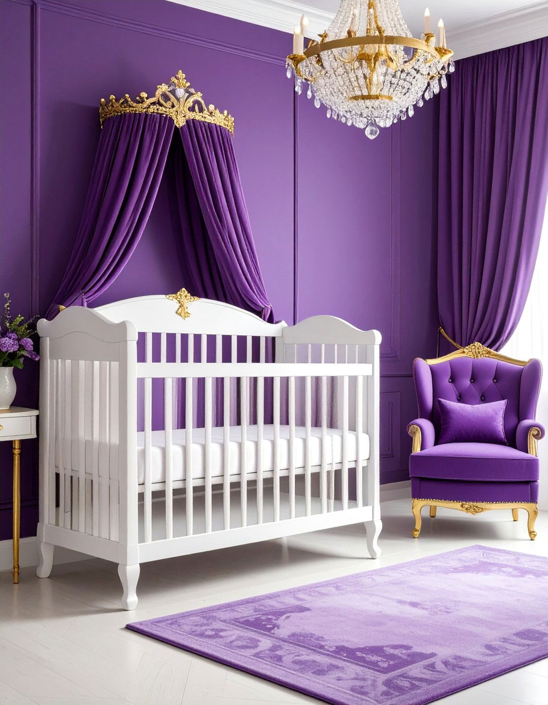 Royal Purple Majesty - 25 Princess Nursery Ideas