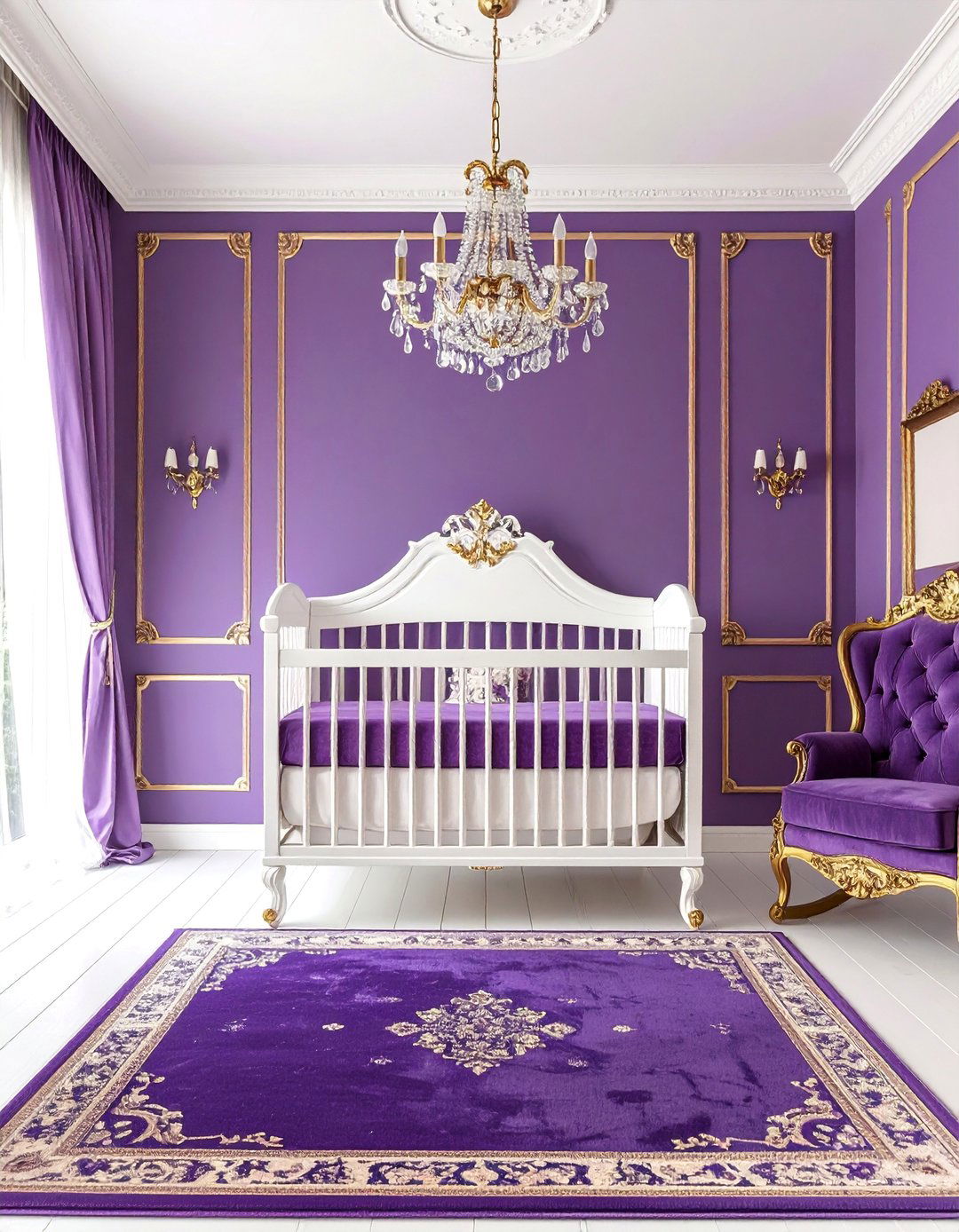 Royal Purple Princess Palace - 25 Purple Nursery Ideas