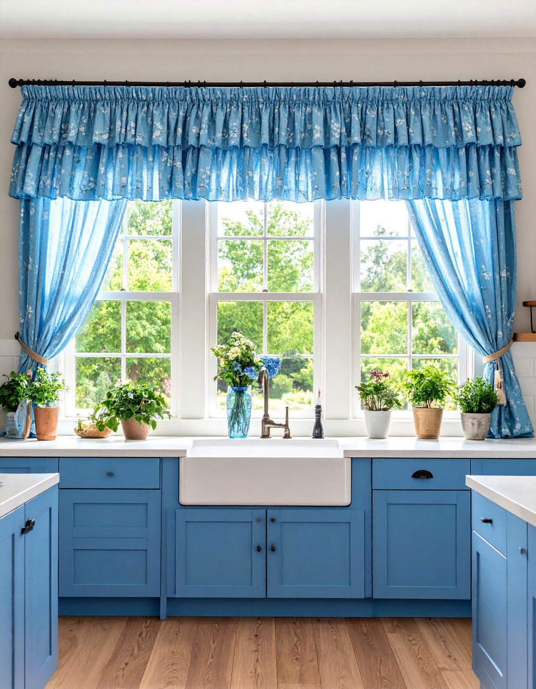 Ruffled Prairie Kitchen Curtains - 25 Kitchen Curtain Ideas