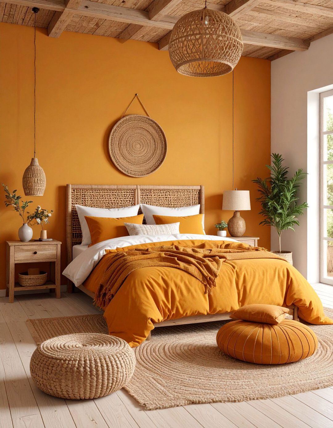 Rustic Amber Boho Haven - 25 Boho Burnt Orange Bedroom Ideas