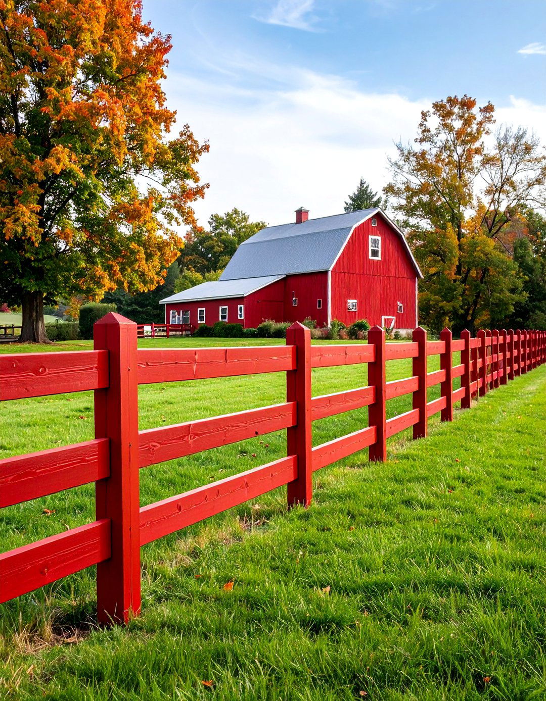 Rustic Barn Red Farmhouse Style - 25 Fence Painting Ideas